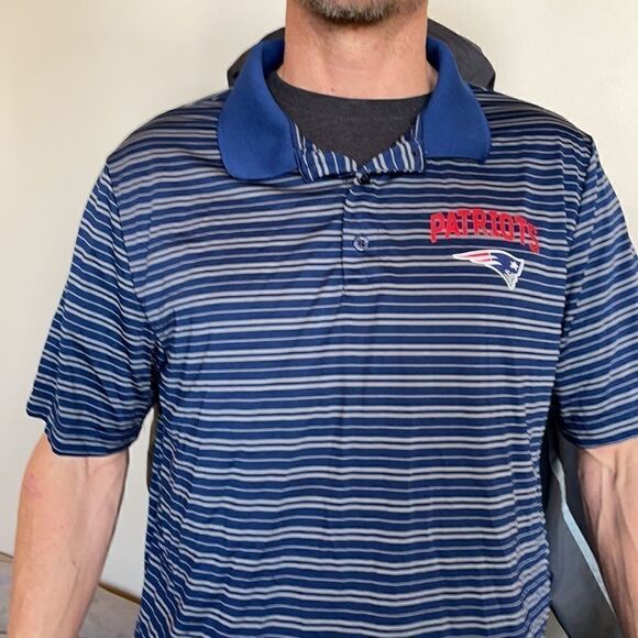 NFL Men’s Patriots Authentic Team Apparel Blue & White Polo w/Logo (XL) - Picture 11 of 14